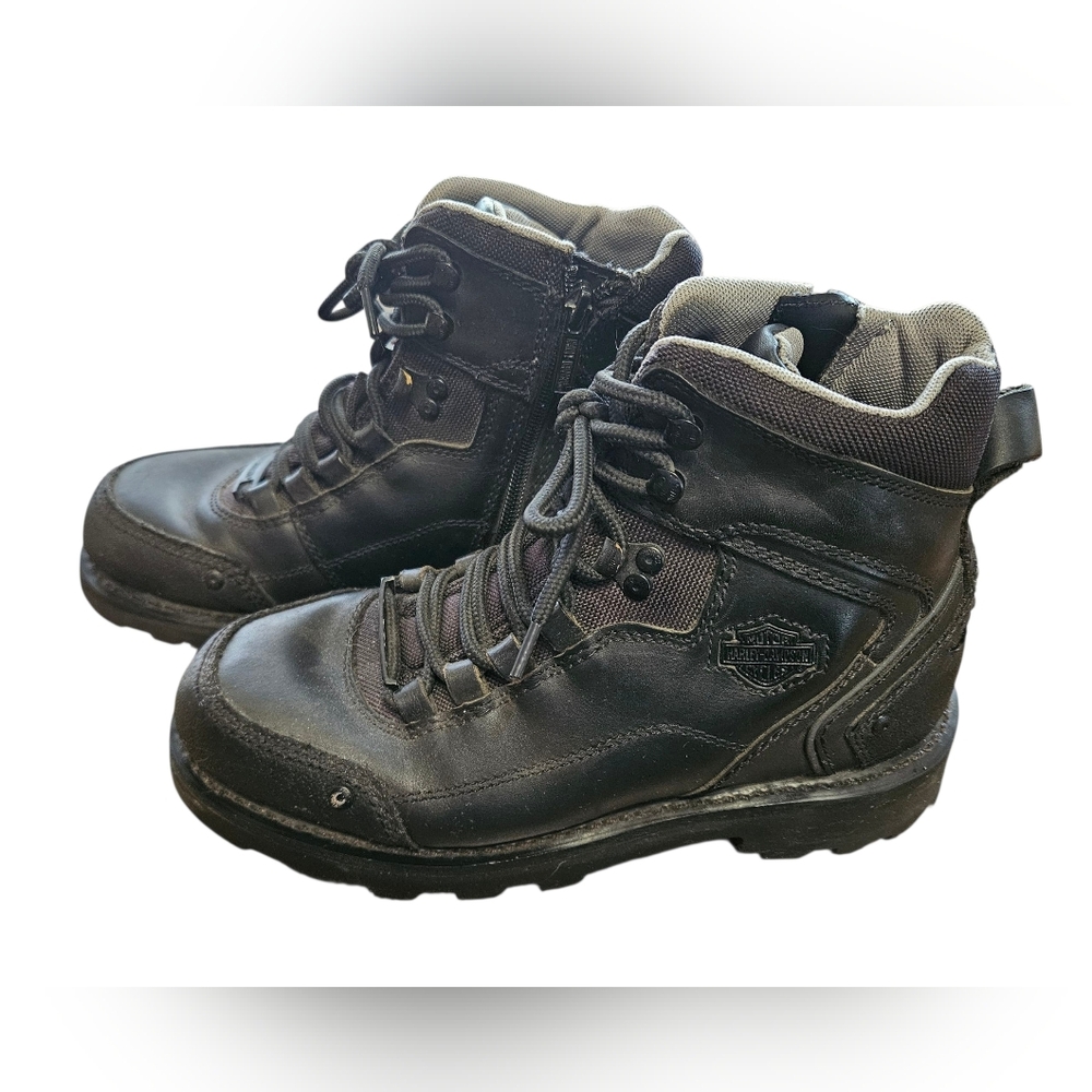 Harley Davidson Downshift ABS Leather Zip Riding Boots 94244 Men's Size 7.5